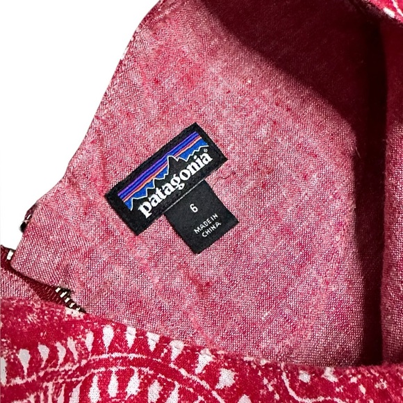 Patagonia Red Island Hemp Shift Dress Size 6 - Picture 4 of 6